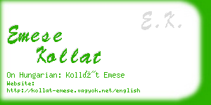 emese kollat business card